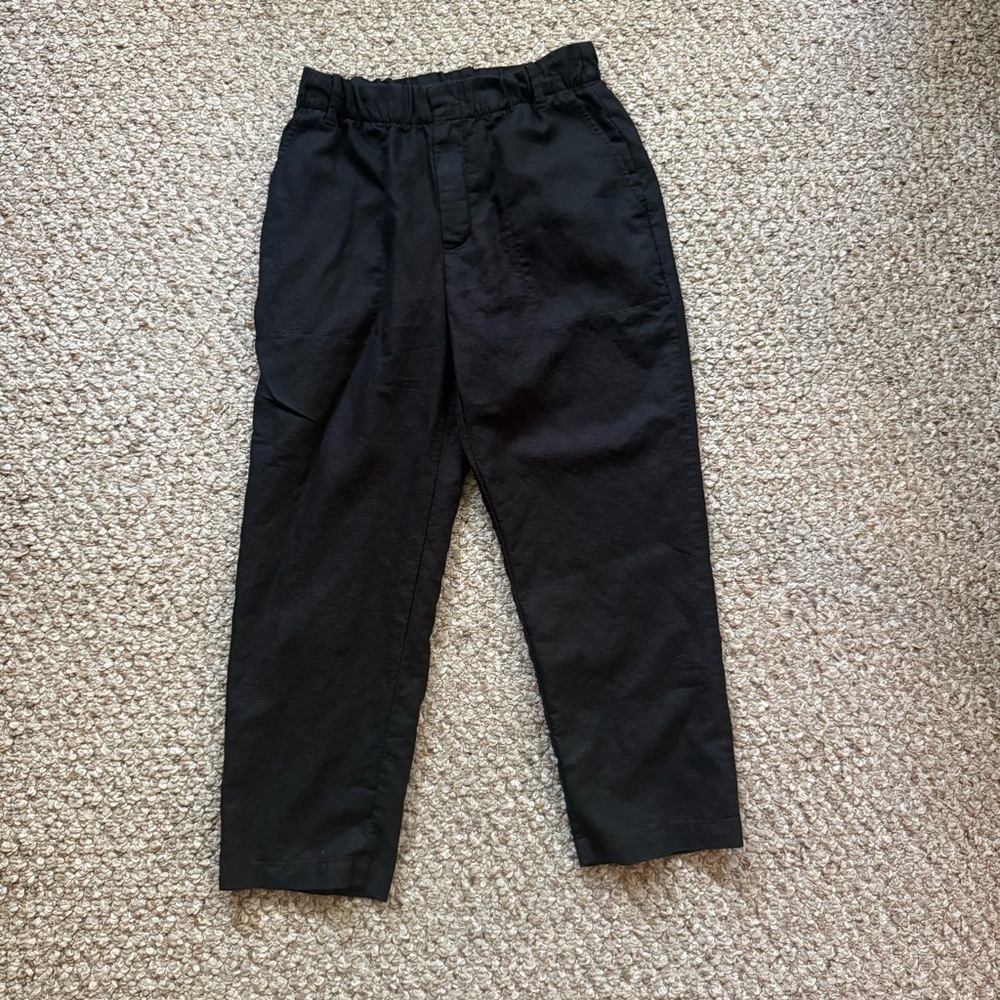 BNWOT Gap Petite Linen-Blend Pants in Black Size XS